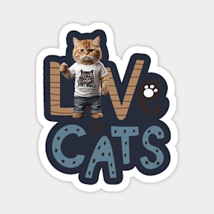 "Pawsitively perfect Cat Lover Tee Magnet