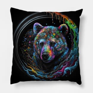 Rainbow Bear portrait Pillow