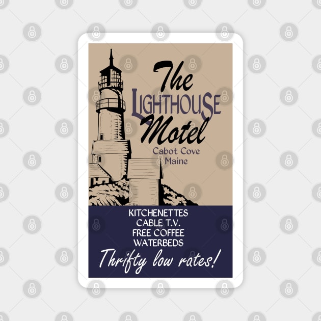 Lighthouse Motel Poster Magnet by MurderSheWatched