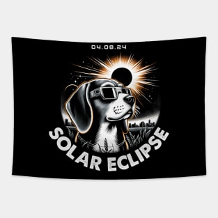 Beagle Eclipse Expedition: Stylish Tee Featuring Curious Beagle Companions Tapestry