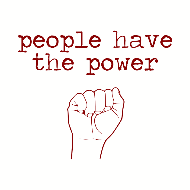 People Have The Power, hand, red by Perezzzoso