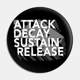 Attack, Decay, Sustain, Release Synthesizer Pixel Design Pin