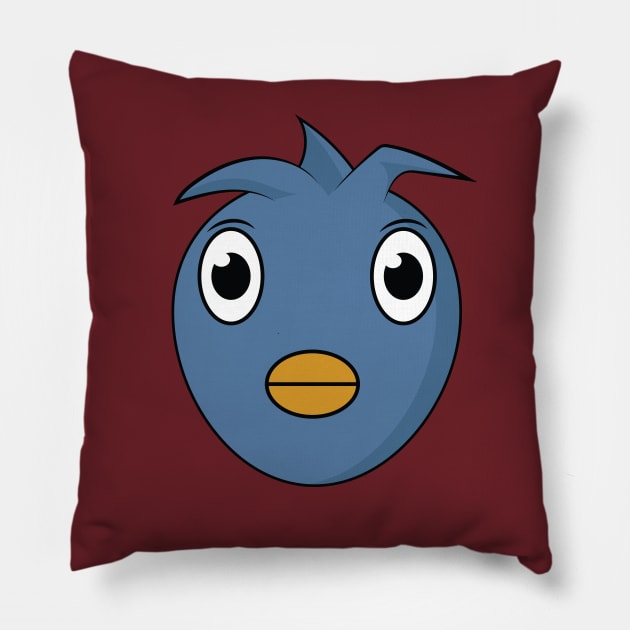 Blue Bird Pillow by TommyArtDesign