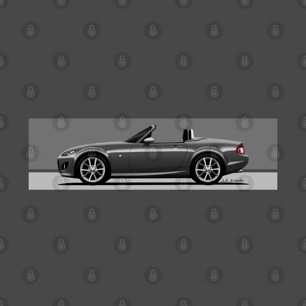 Drawing od the Roadster Coupe version of the japanese sports car by jaagdesign