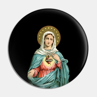 Immaculate Heart of Mary Blessed Mother Catholic Vintage Pin