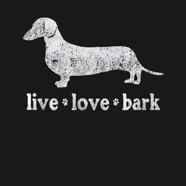 Retro Dachshund Live Love Bark by franzaled