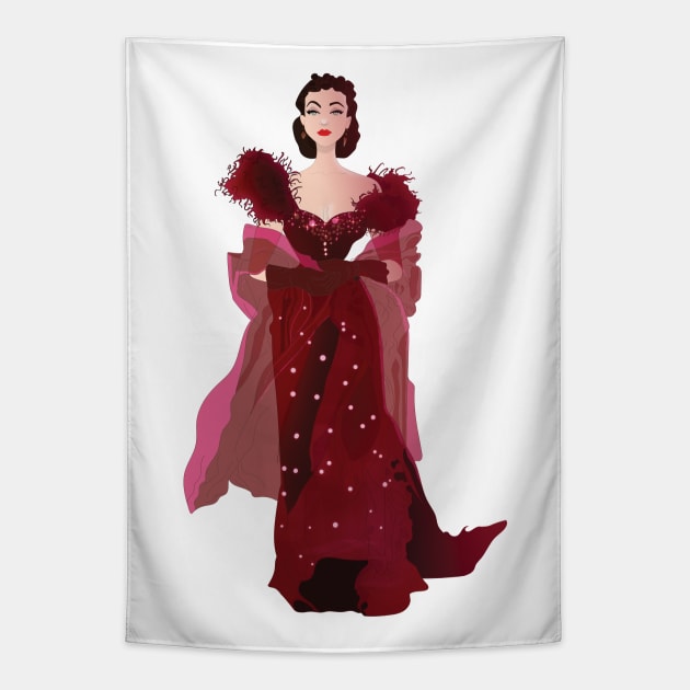 Scarlett O' Hara - Gone with the Wind Tapestry by Le petit fennec