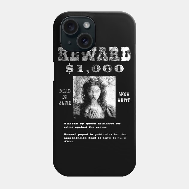 Snow White Wanted Poster Phone Case by AO01