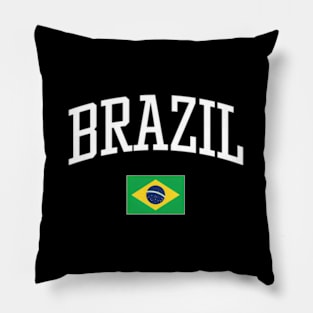 Flag Of Brazil Love Your Country Pillow