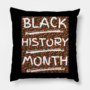 Black History Month Painted Letters. Pillow
