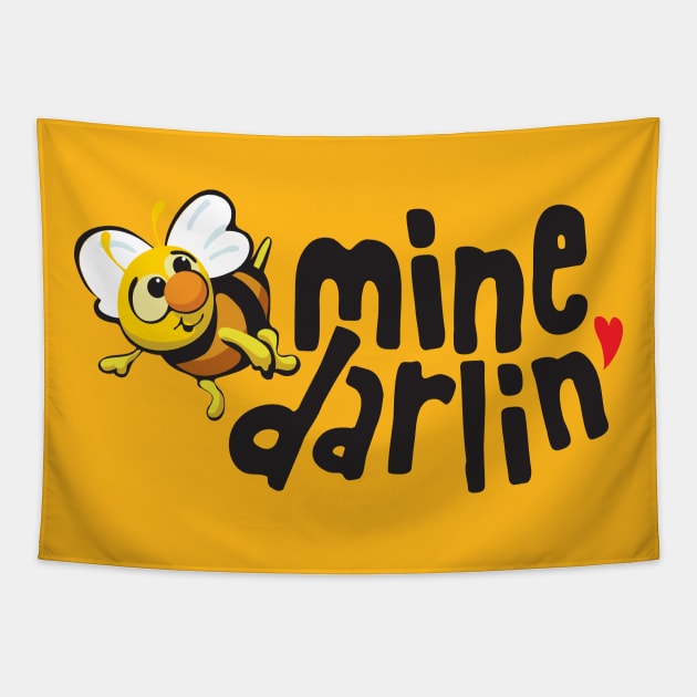 Valentine's Day - Bee mine darlin' Tapestry by PortDeco2022