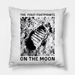 The first footprints on the Moon white vintage Classic T-Shirt Pillow