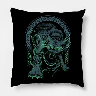 Norse Fenrir Wolf Ragnarok Viking Mythology Pillow