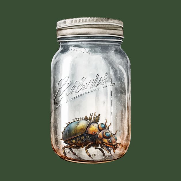 Steampunk Bug in Jar by ginkelmier@gmail.com