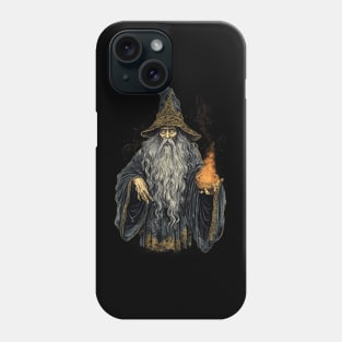 Retro Dark Wizard Vintage Fantasy illustration Phone Case