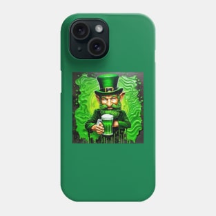 St. Patrick's Day Leprechaun Drinking Green Beer Phone Case