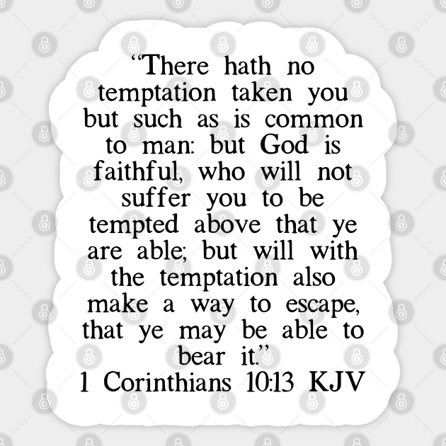 1 Corinthians 10 13 Kjv 1 Corinthians 1013 Kjv Sticker Teepublic 1 Corinthians 10 13 Kjv 1 Corinthians 1013 Kjv Sticker Teepublic