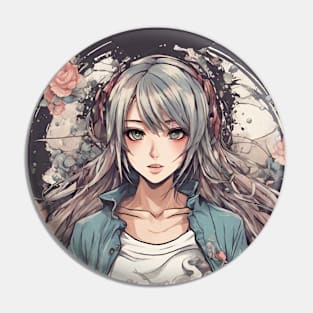 Serenity Blossom Anime Woman Manga Character Pin