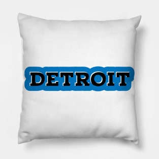 Detroit Blue Pillow