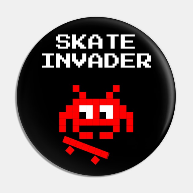 Skate Invader Pin by KOMPLO