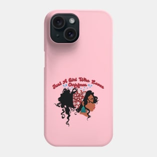 Just a Girl Who Loves Christmas, Black Girl Christmas Phone Case