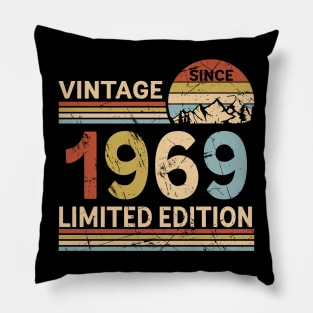 Vintage Since 1969 Limited Edition 54th Birthday Gift Vintage Men's Pillow