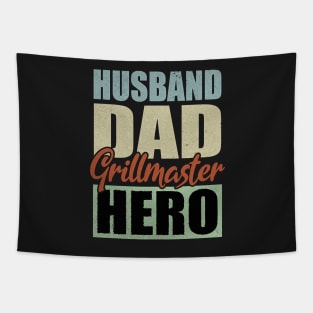 Husband Dad Grillmaster Hero Father's Day Tapestry