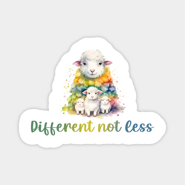 Different not less Autism Awareness Gift for Birthday, Mother's Day, Thanksgiving, Christmas Magnet by skstring