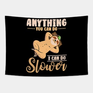 Cute Sloth Lazy Office Worker Working Sloth Statement Chill Tapestry