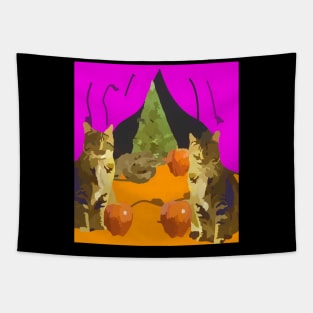 watercolor cats love fruit Tapestry