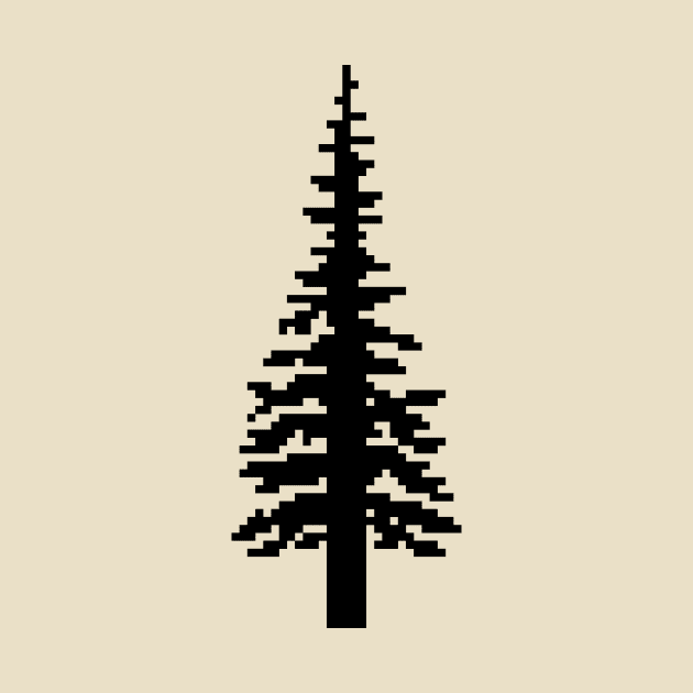 Retro Pixel Tree by SommersethArt