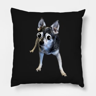 Chihuahua with Googly Eyes Pillow