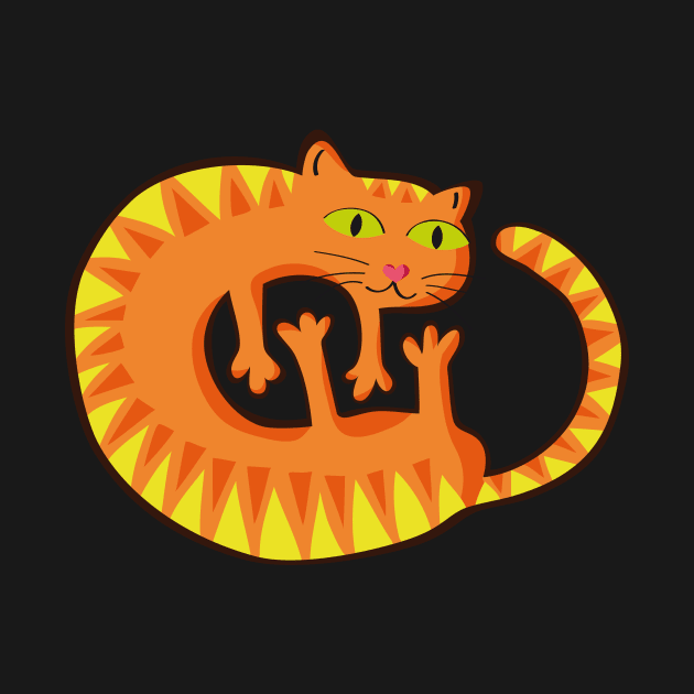 Striped cat by Myrarte