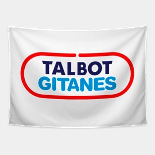 Talbot Gitanes F1 team 1981-82 - Ligier Matra, Jabouille, Laffite, Cheever, Tambay - small logo Tapestry