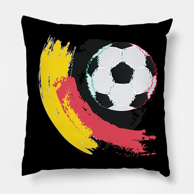 Glitch Football Ball and Strokes Pillow by AnnArtshock