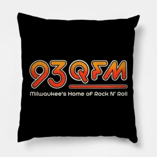 93 QFM Milwaukee's Rock N' Roll Defunct Radio Station Pillow