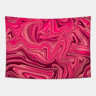 Shades of Magenta Pink Digital Fluid Art Tapestry