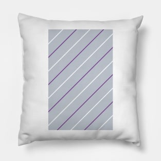 Wednesday Retro 1986 Silver Purple and White Pinstripes Pillow