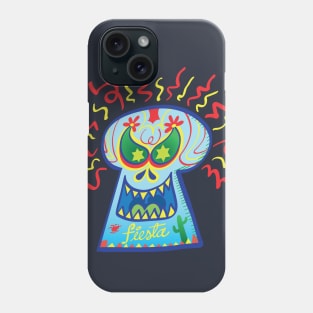 Evil Mexican sugar skull lauging mischievously Phone Case