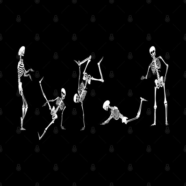 Breakdancing Skeletons by Bored Imagination Pop Art Absurdities 