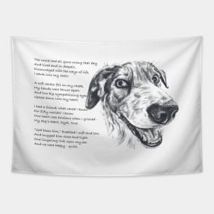 My Comforter poem - Border Collie Tapestry