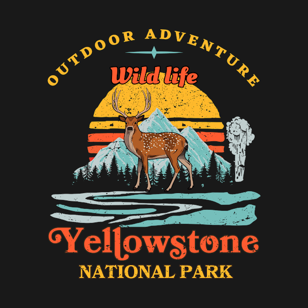 Deer Yellowstone National Park Adventure Wild Life by alexanderahmeddm