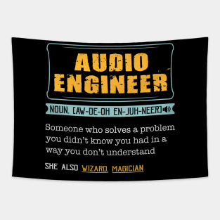 Funny Audio Engineer Definition Sound Technician Engineer Tapestry