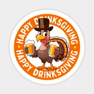 Happy Drinksgiving - Turkey with Beer Magnet