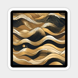 Golden Waves Magnet