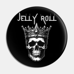 Jelly Roll "Somebody Save Me" Vintage Modern Skull Crown Pin