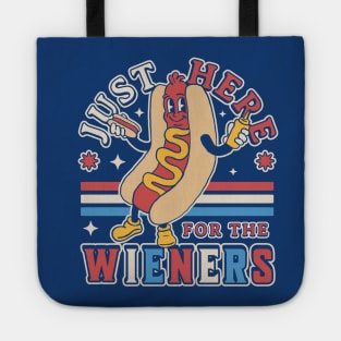 I'm Just Here for the Wieners - 4th of July Hot Dog Funny Tote