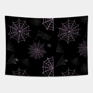 Spider web pink pattern Tapestry