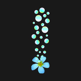 Frangipani Flower with soap bubbles T-Shirt