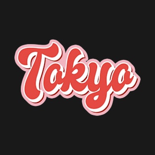 Tokyo Japan Aesthetic Pink Red Retro 80s 90s Pin up T-Shirt